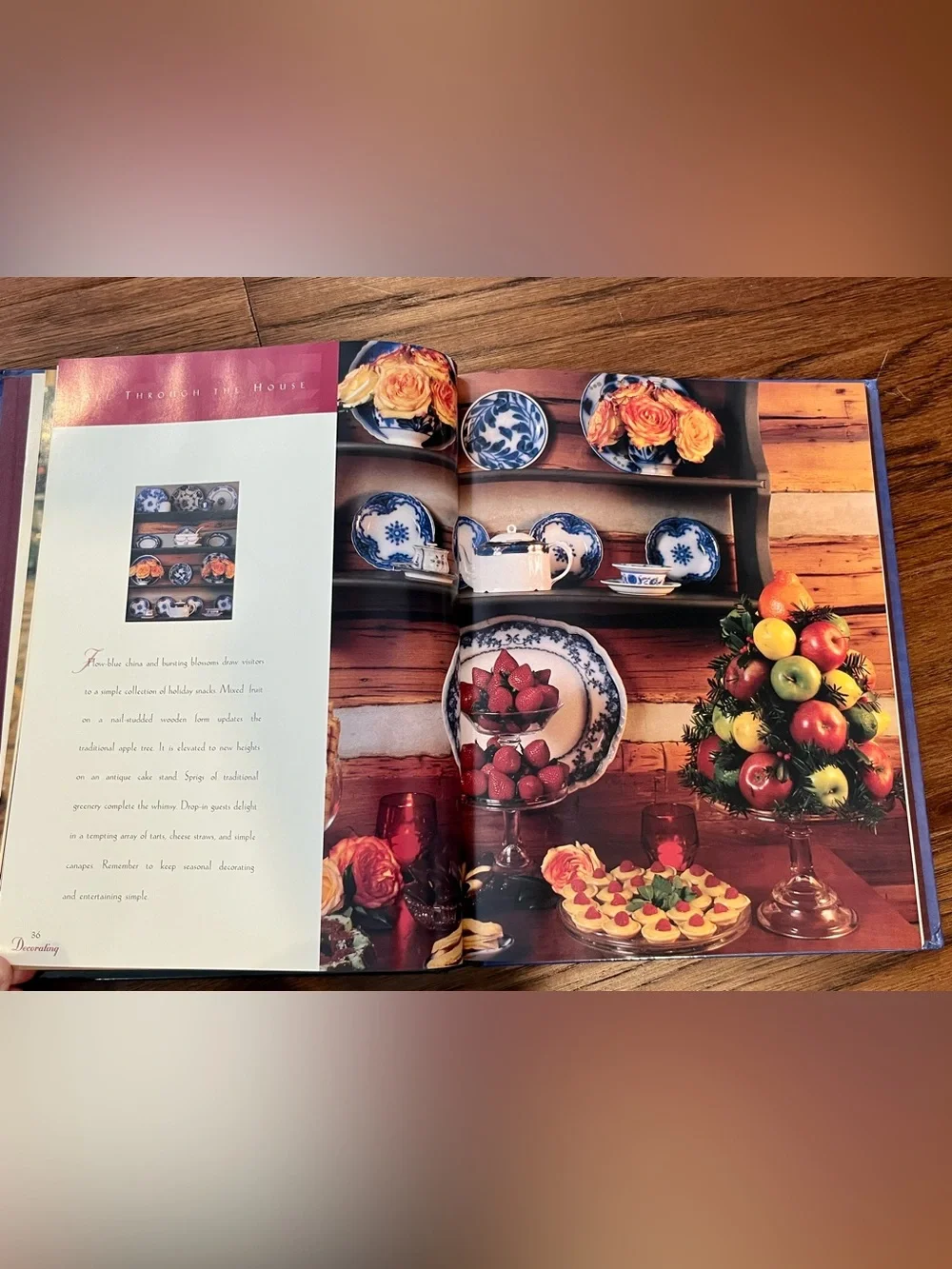 Comfort & Joy Decorative Holiday Book - Blue Hardcover